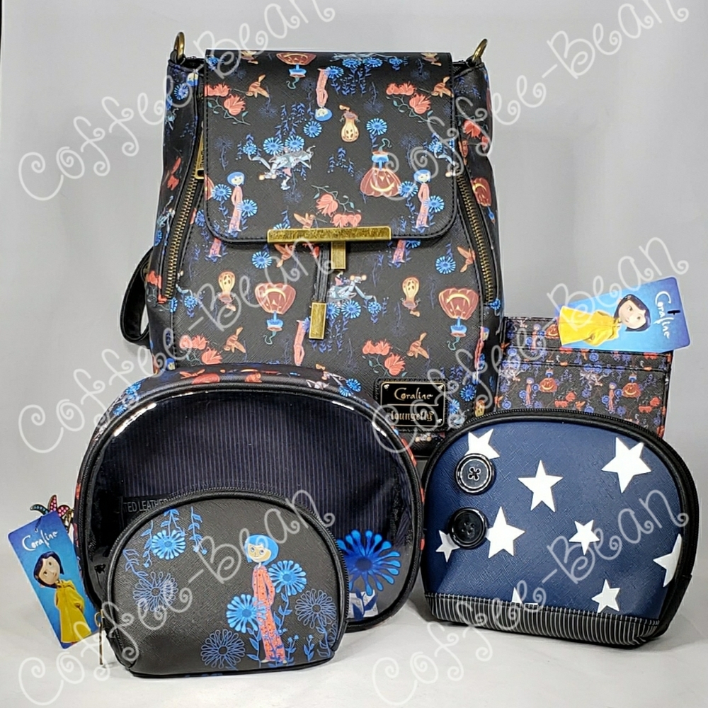 Loungefly Coraline 2 in 1 Mini Backpack Bundle <3